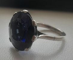Bague en argent 800,et Saphir véritable. 