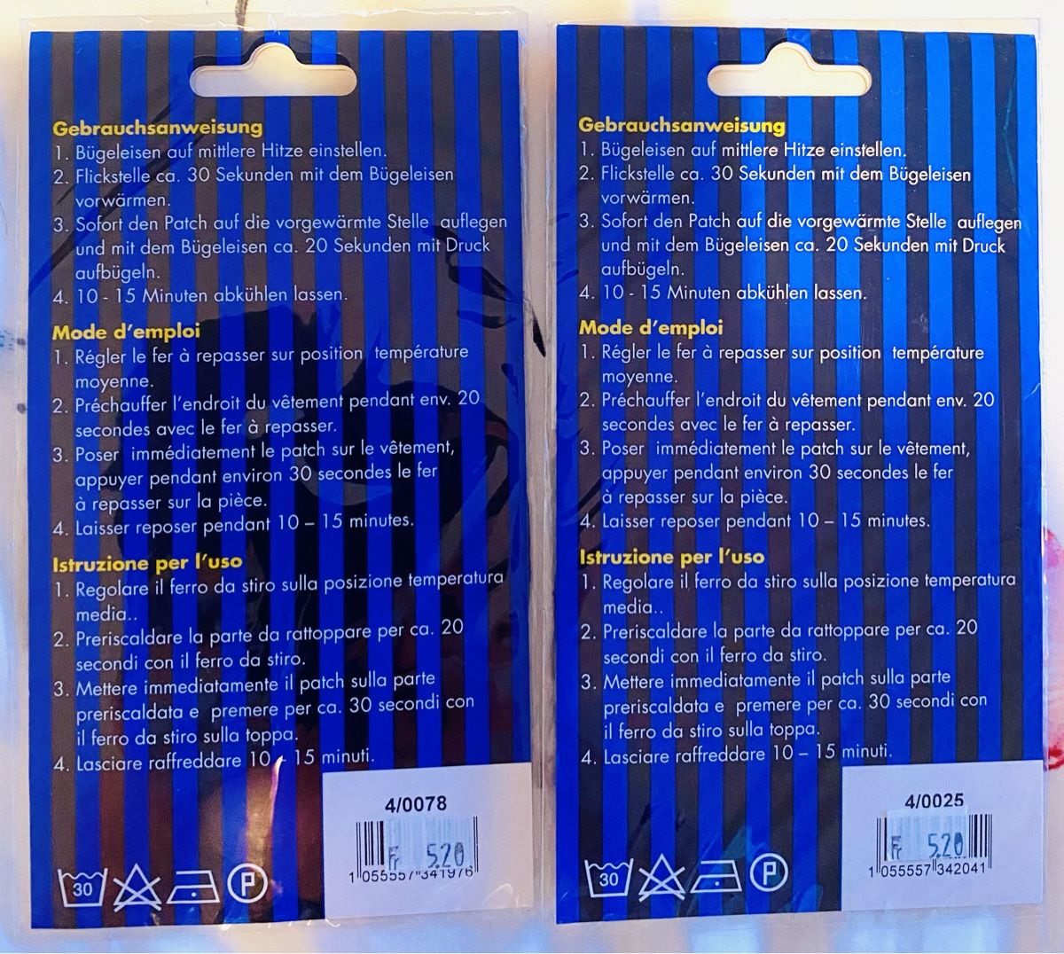 Toppe: Patches in zwei verschiedenen Farben – Nuovo e nell'imballaggio originale da Lugano venduto da mariavenezia 2
