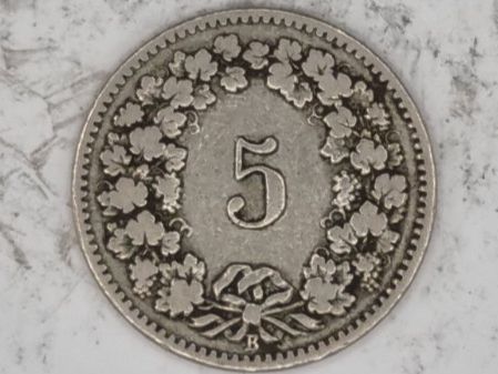 Alle Münzen: 5 rappen 1902 seltene Jahre – Gebraucht aus Bure von chap981 1