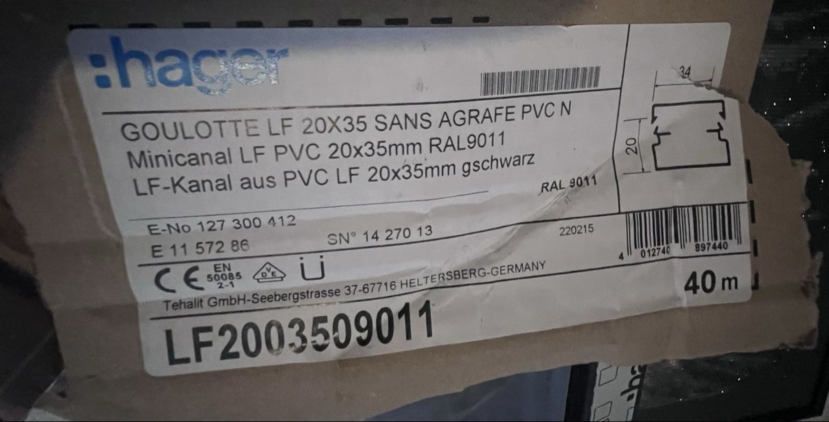 Cavi: 1 (ein) Kabelkanal 2m lang – Nuovo (secondo la descrizione) da Härkingen venduto da hamschter73 2