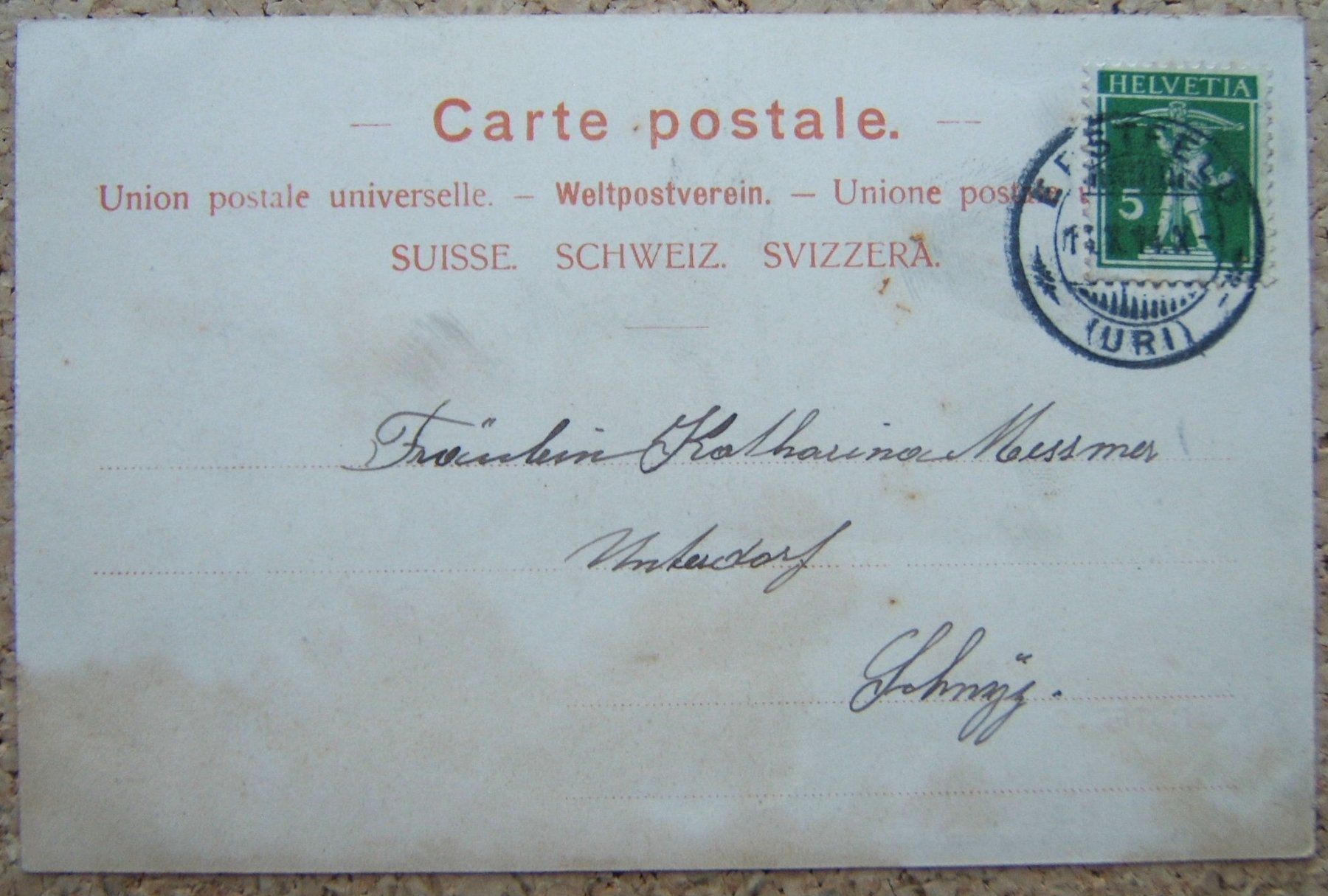 Cartoline postali: AK BAHNHOF ERSTFELD  1914 – Usato da Brunnen venduto da Nonne04 1