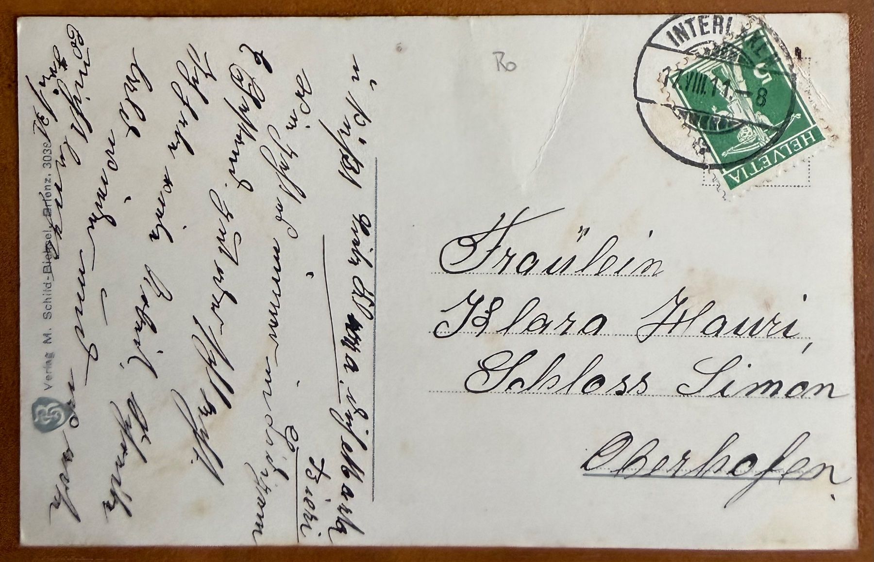 Cartoline postali: Interlaken - Höhweg - Palace 1911 – Usato da Lutry venduto da Ediego 1