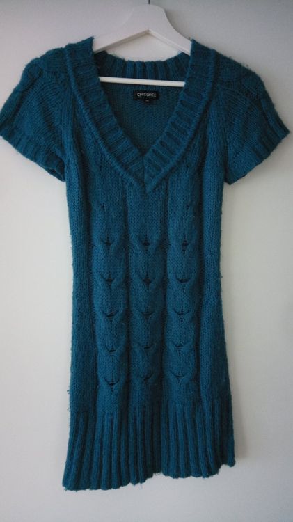 Blaues Strickkleid XS von Chicorée 1