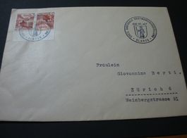 Brief Tag der Briefmarke 1947, o Glarus, Mit Kehrdruck