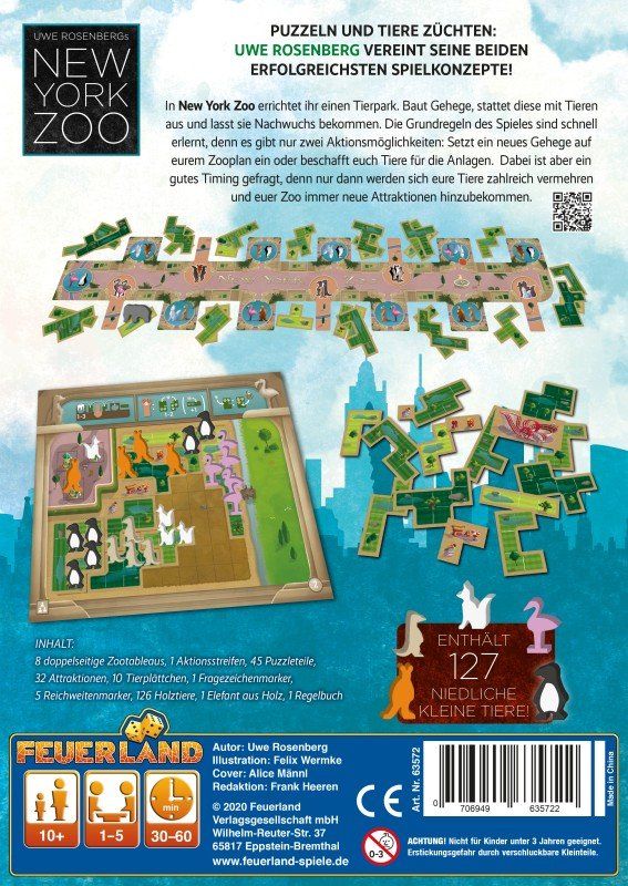 Giochi: Spiel New York Zoo – Nuovo e nell'imballaggio originale da Uster venduto da Ludit 2
