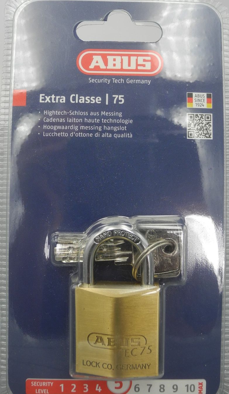 Abus Schlösser: Abus Sicherheitsschloss Vorhängeschloss Extra Classe / 75 – Neu und originalverpackt aus Kottwil von Crazyrolf 2