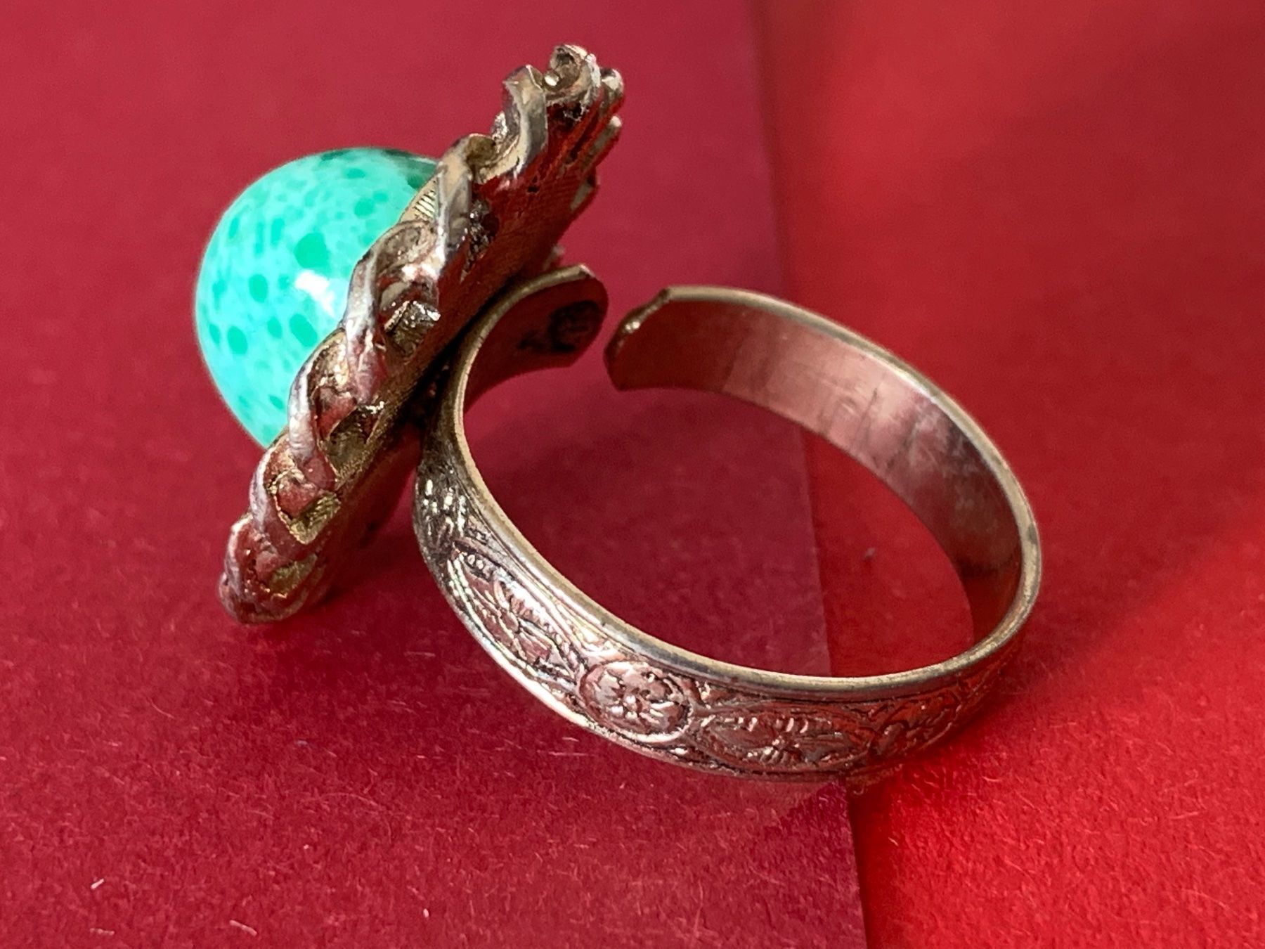 Ringe: Vergoldeter Ring  grüner stein! Rg 61 – Gebraucht aus Dittingen von Bellevista 6