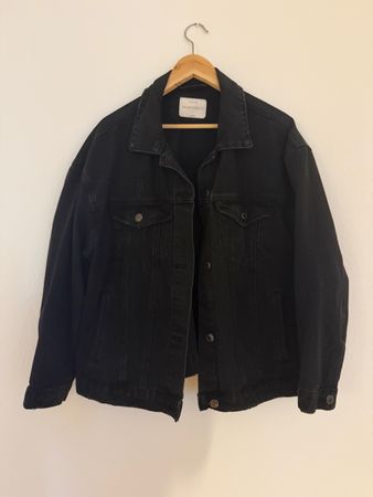 Schwarze Jeansjacke – Chicorée „Wear With“ – Grösse XL