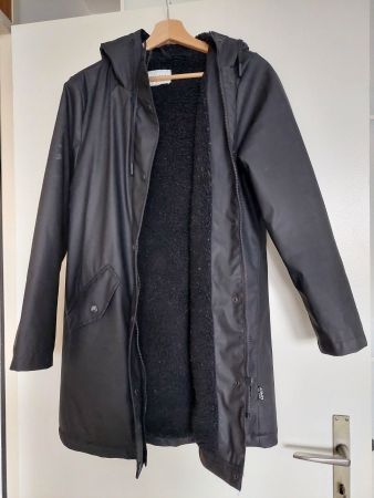 SCHWARZE WARME REGENJACKE GR. S VON ONLY