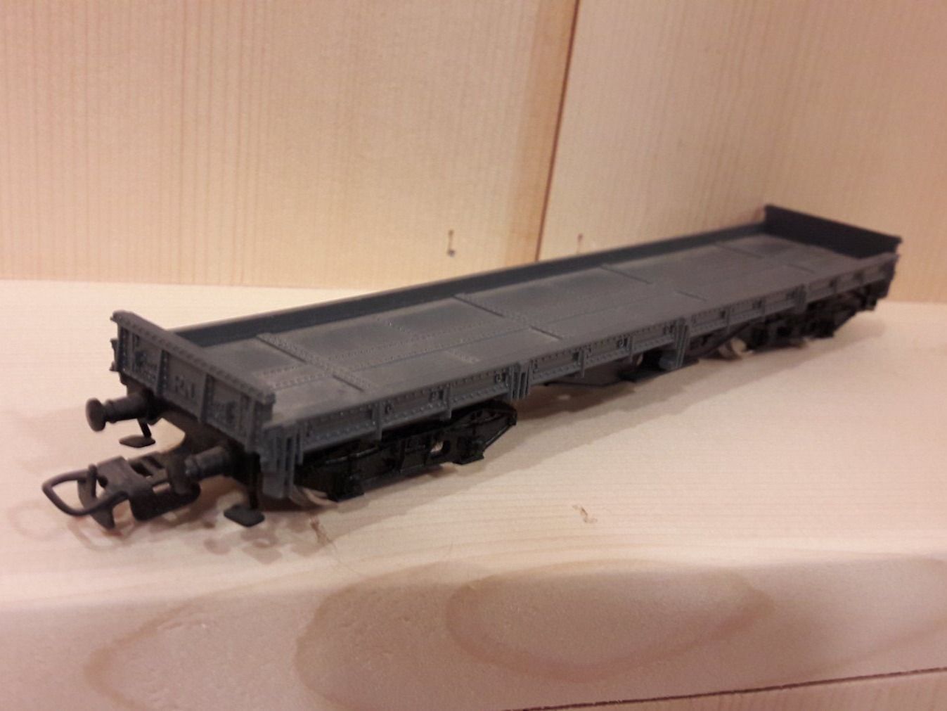 Modellini di ferrovie: Electrtren HO DC : wagon plat 4 essieux – Usato da Buttes venduto da Cafe2005