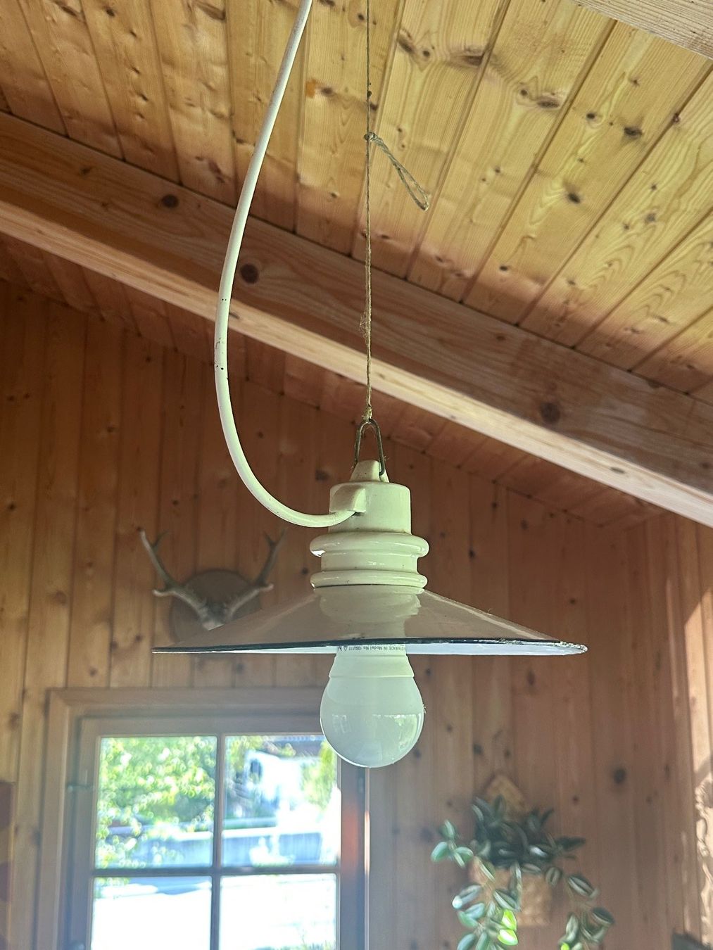 Lampade: Vintage Emaille Lampe, Stalllampe – Usato da Bussnang venduto da Tatzfatz 3