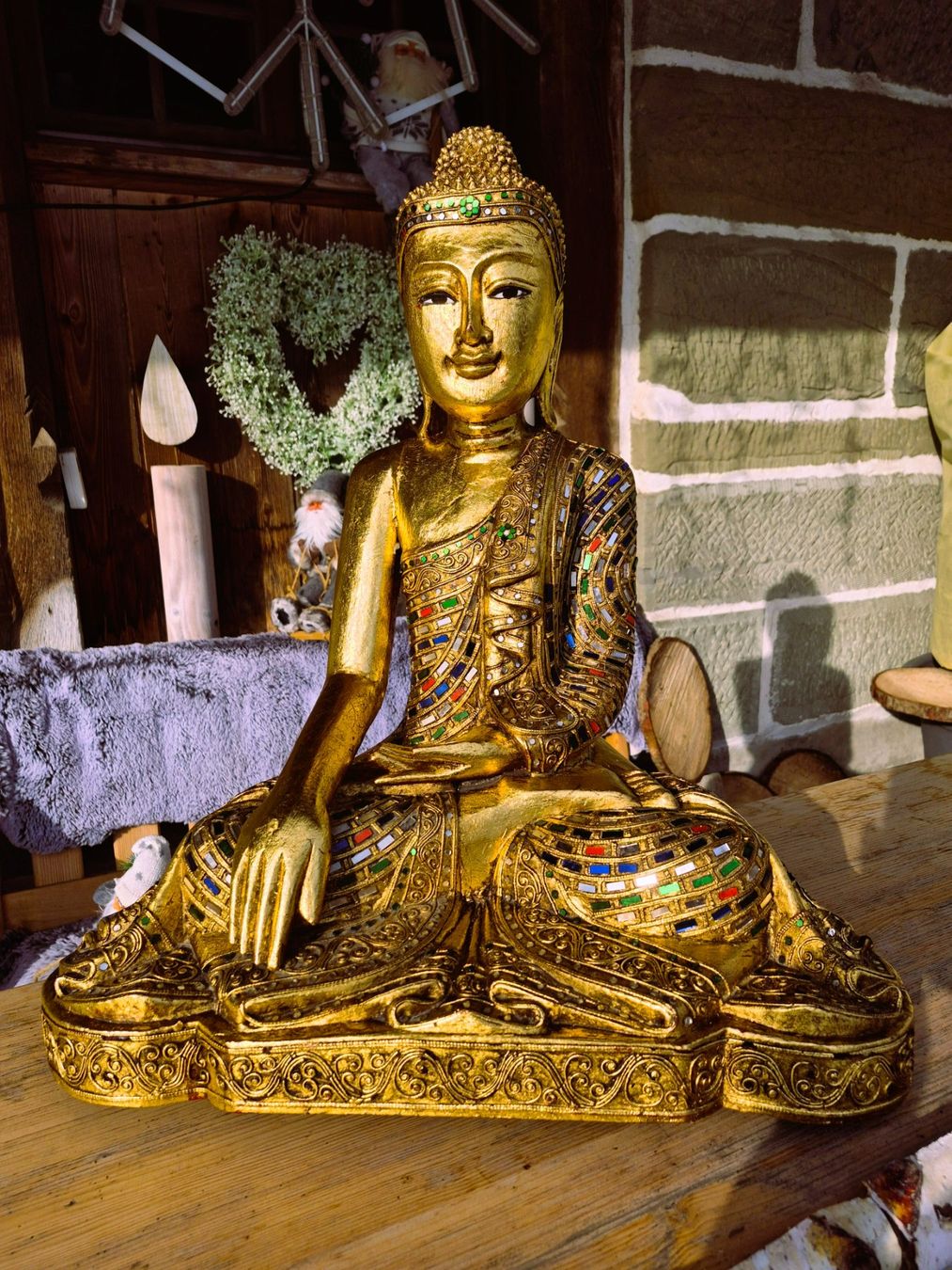 Sculture & Statue: Blattvergoldete Buddha-Statue Unikat – Usato da Schafhausen im Emmental venduto da Herzrose