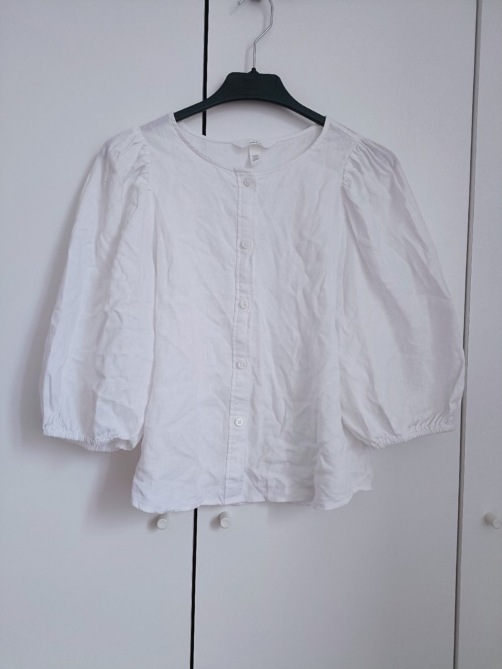 H&M Blusen: Camicia bianca maniche a sbuffo, taglia XS – Gebraucht aus Basel von Cinzia_B