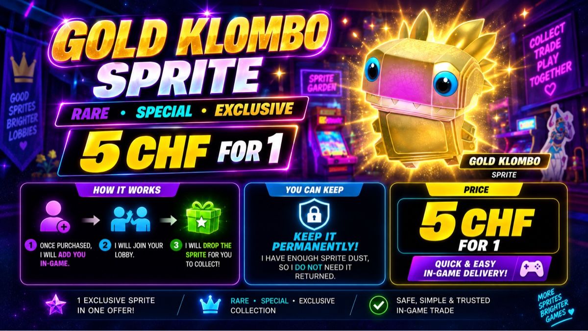 Sony Giochi: Fortnite GOLD Klombo SPRITE – Nuovo (secondo la descrizione) da Lausanne venduto da Zeustah