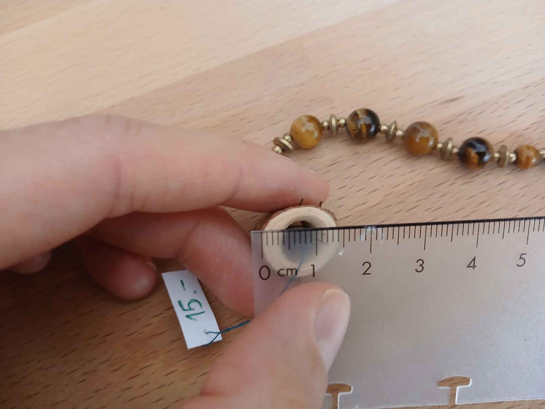Accessori per capelli: Dreadlockanhänger mit Holzbead und Tigerauge – Nuovo (secondo la descrizione) da Bremgarten AG venduto da Finoae 1