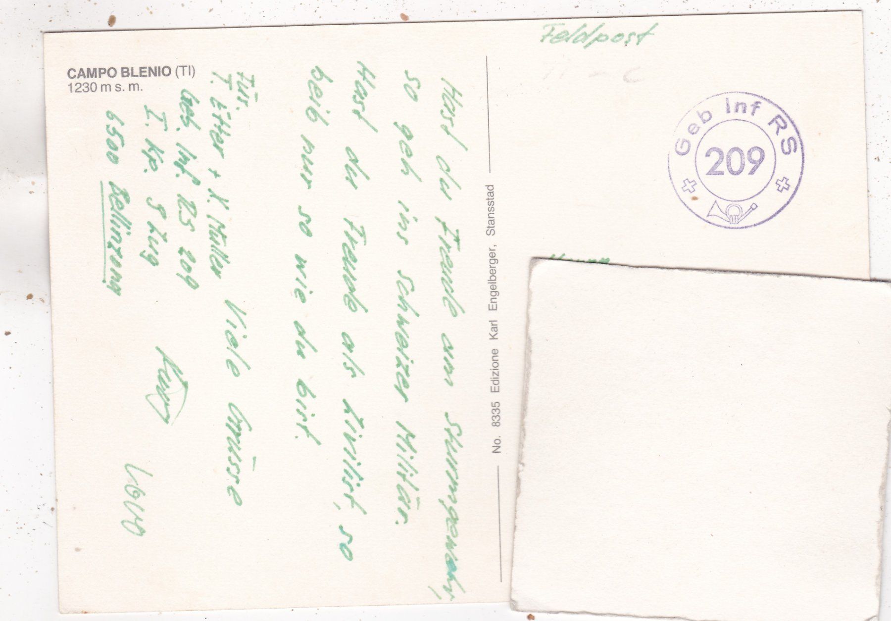 Cartoline postali: Campo Blenio – Usato da Herisau venduto da Lisegrat2008 1