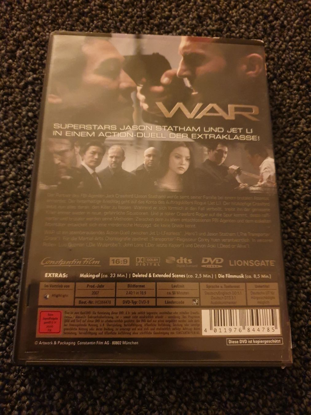 Tutti i DVDs: WAR (762) – Usato da Ruswil venduto da Ruck.Zuck. 1