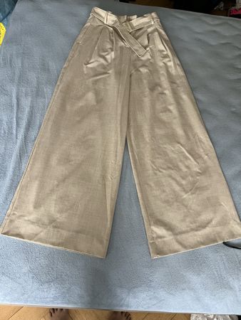 Beige C&A Palazzo Hose mit Gürtel, Gr. 34, Top Zustand!