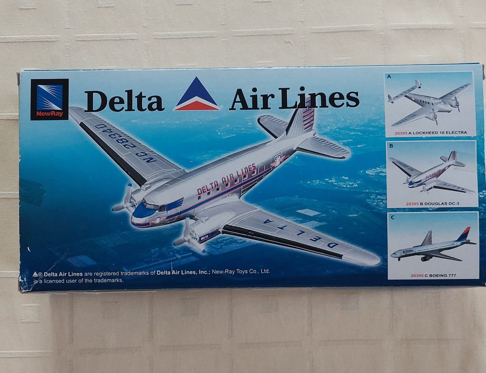 Delta Air Lines Mini Kunststoff A Lockheed 10 Electra (Neu und ...