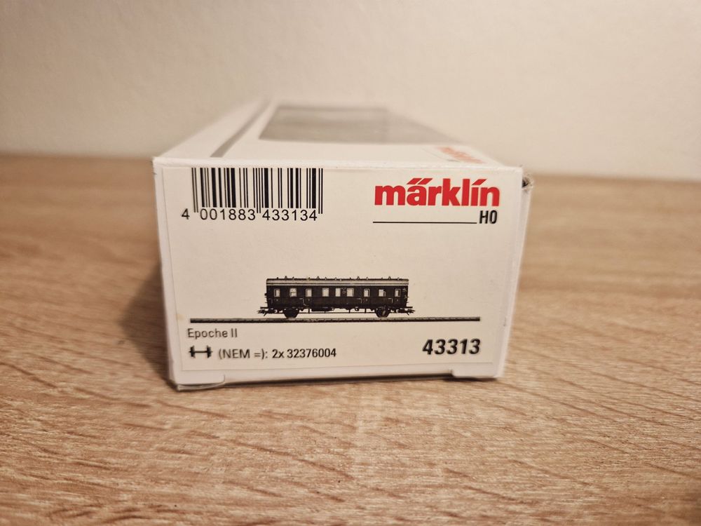 Märklin 43313 Abteilwagen 3.Kl DRG H0 OVP NEU (Neu und originalverpackt ...