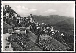 AK Cademario, Panorama mit Bergen, 1947