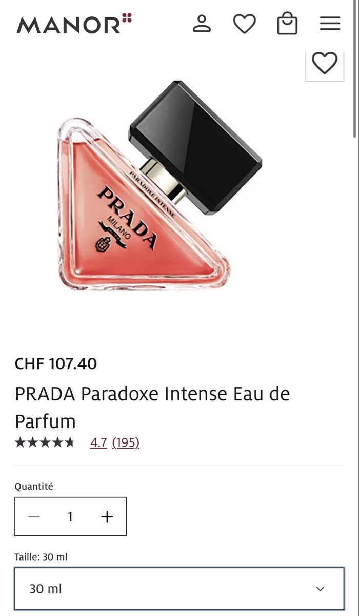 Prada Profumi & Eau de Toilette: Eau de parfum Prada Paradoxe Intense - 30ml – Nuovo (secondo la descrizione) da Lausanne venduto da emdressing 3