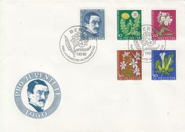 J183-J187 PJ-FDC vom 1.12.1960, Katalog SBK 2024 Fr. 25.00