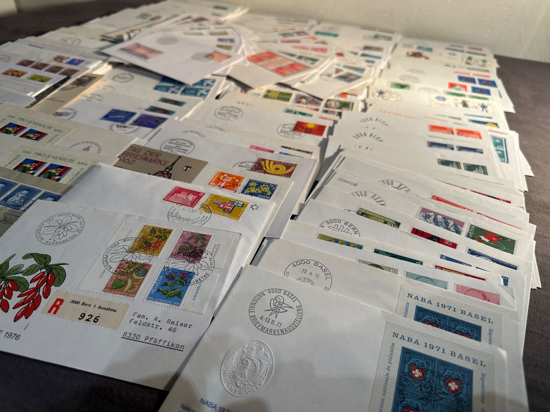 Tutti i francobolli: Sammlung Schweiz Briefe Sonderbriefe FDC usw. – Usato da Stettfurt venduto da 2442 2