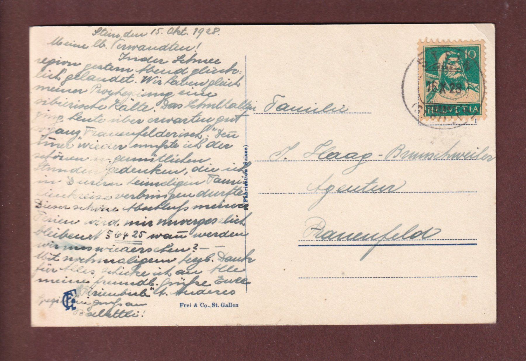 Cartoline postali: CHURFIRSTEN - 1928 – Usato da Pully venduto da nicecards 1