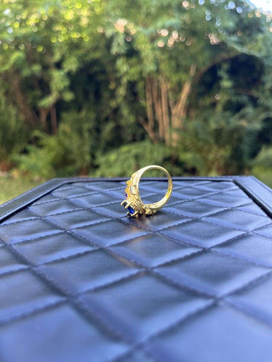 Anelli: Hochwertiger Ring Modeschmuck mit blauen Stein 21mm – Nuovo (secondo la descrizione) da Tägerwilen venduto da Alexander716 2
