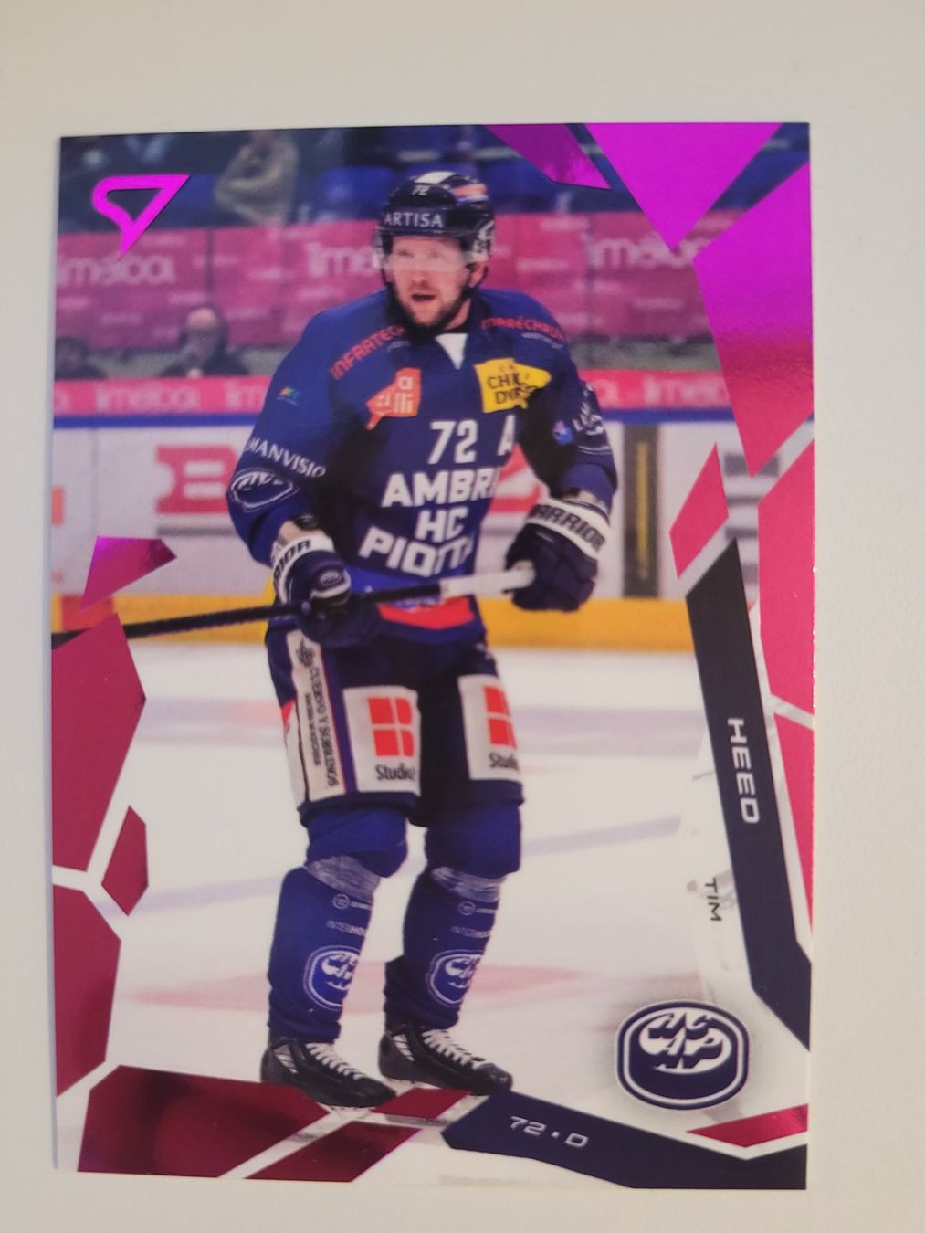 Sportzoo Carte collezionabili: 2025/26 HC Ambri-Piotta Tim Heed Blue – Usato da Bauma venduto da Yotanke