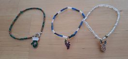 Schönes Set: 3 Armbänder mit Charms für den Winter!