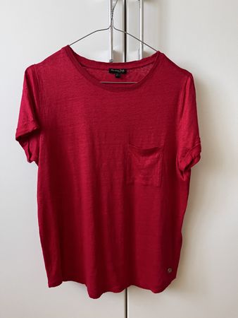Massimo Dutti T-Shirt, Himbeere Gr. M Leinen 100% Leinen