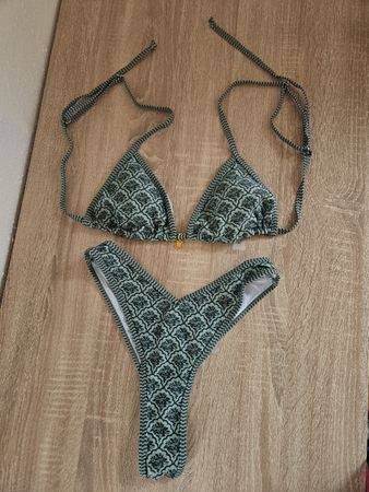 Bikini von Shein grün mit Muster