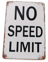 NO SPEED LIMIT  - Blechschild  (neu/OVP)