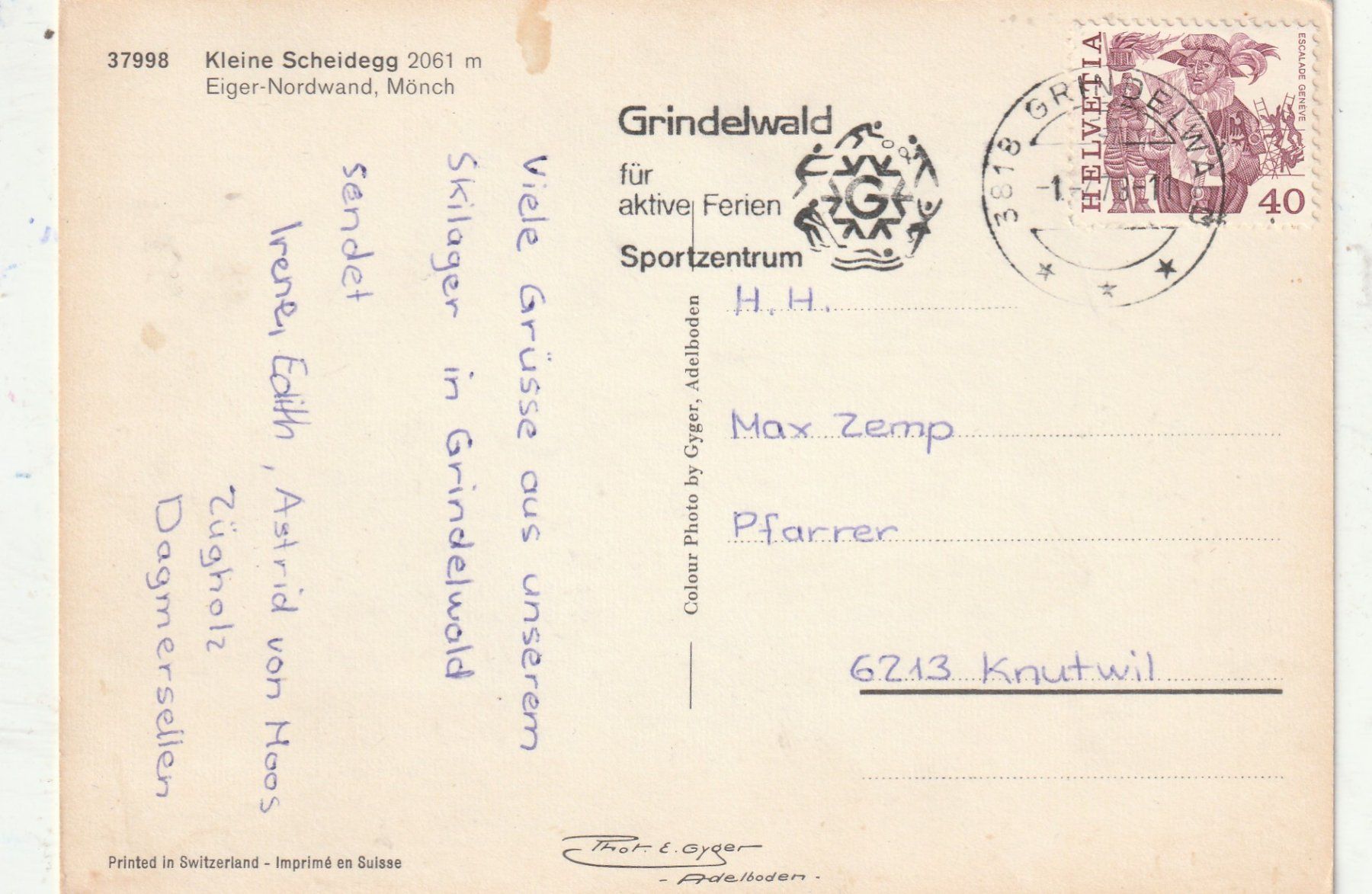 Cartoline postali: Bahn Kleiner Scheidegg – Usato da Lumbrein venduto da made02 1