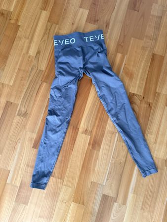 TEVEO Signature Scrunch Leggings "Graphit" in XS