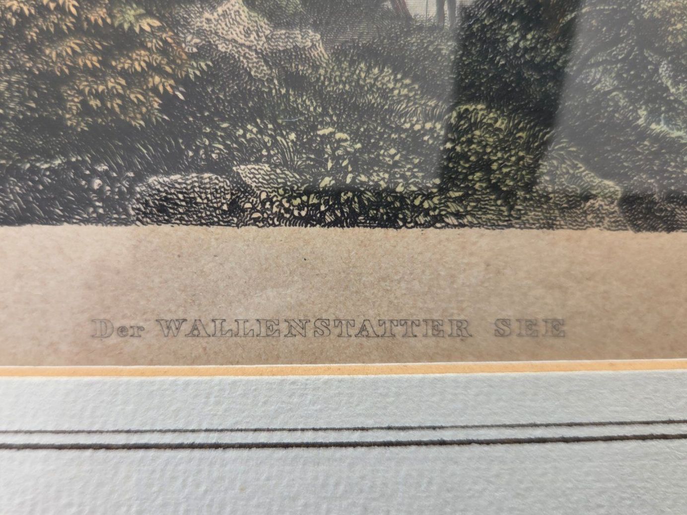 Incisioni: Vintage Stich "Der Wallenstatter See" – Usato da Näfels venduto da SuEdHe 3