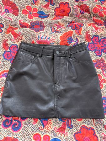 Leder Minirock( echtes Leder )-Gr.36