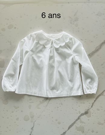Blouse en popeline blanche fille - 6 ans - 116 - JACADI
