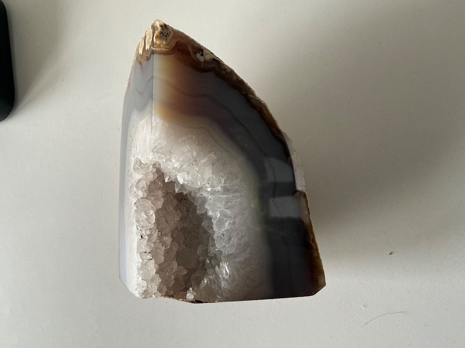 Minerali & Pietre curative: Achat-Geode mit polierter Frontseite, 1,2 KG – Usato da Altnau venduto da mar_kfk2 7