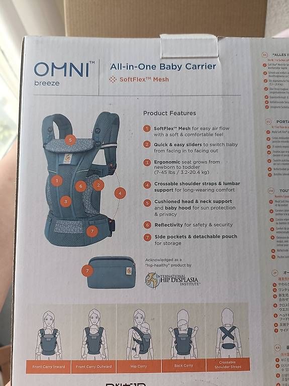 Ergo Baby Porte-bébés ventraux & dorsaux: Trage Ergobaby Omni Breeze blau – D'occasion à Langenthal par chliMo 2