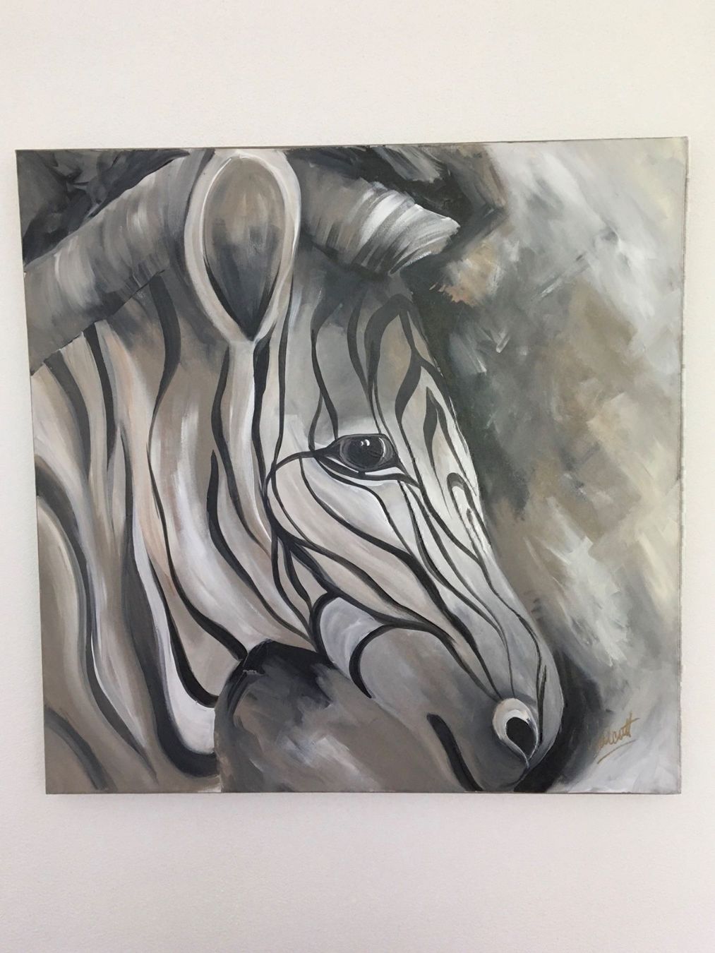 Foto & Immagini: Ölbild auf Leinwand Zebra – Nuovo (secondo la descrizione) da Chur venduto da Hortensia03