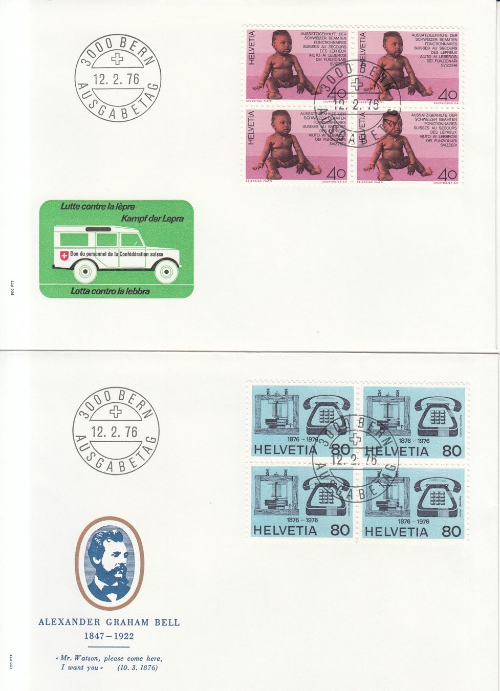 Tutti i francobolli: SBK 572 - 575 im 4er Block FDC – Usato da Bürglen TG venduto da StampGraf 2