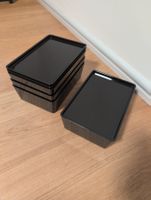 4 IKEA KUGGIS Aufbewahrungsboxen mit Deckel, 18x26x8cm