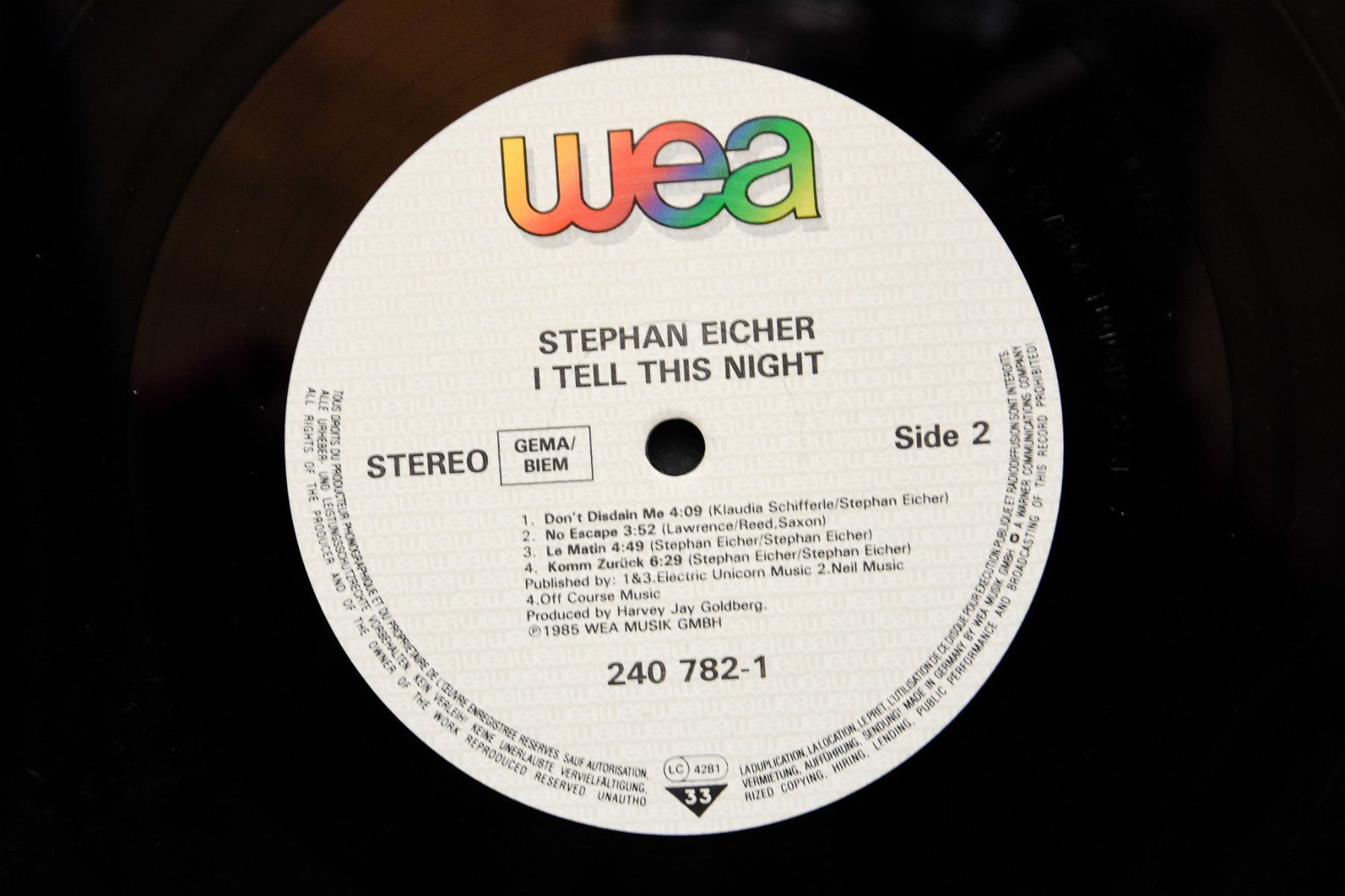 Dischi in vinile: Stephan Eicher - I Tell This Night – Usato da Belmont-sur-Yverdon venduto da ag97 3