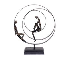 Skulptur Freundschaft Liebe Dekofigur Zusammenhalt Figur