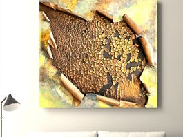 Andrea Scacciotti - Malerei auf Leinwand - Material abstrakt