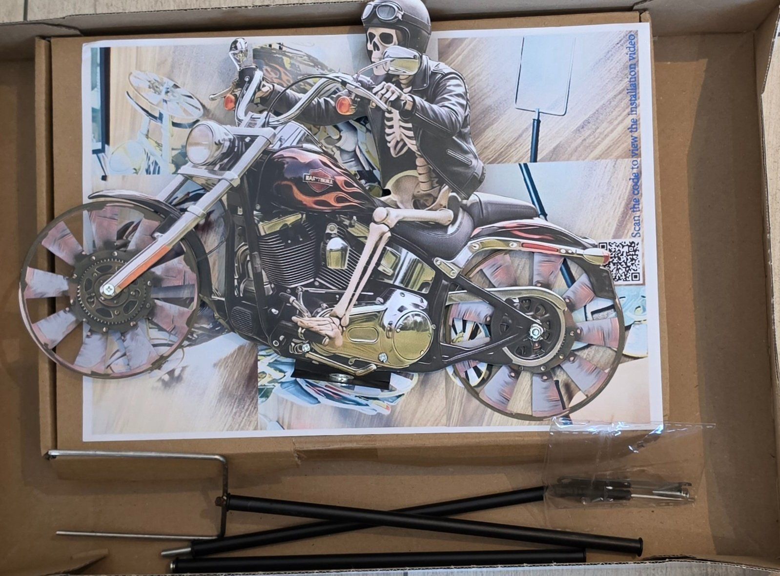 Altro in Decorazioni & Accessori: Skelett-Motorrad-Windspiel 2+1 – Usato da Altendorf venduto da keskomat 1