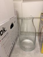 Glasvase bauchig transparent guter Zustand 30 cm